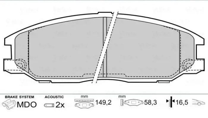 Ssangyong Actyon Sports - Actyon - Kyron - Korando Sports - Rexton 2.0 Ön Fren Balatası Takımı (Blue Print)