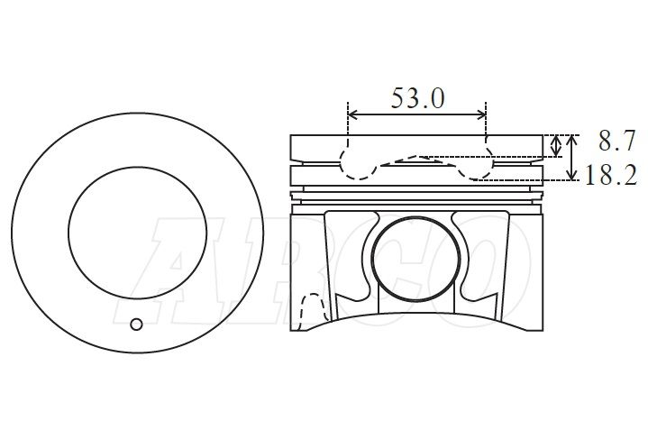 Patrol / Terrano Iı 3.0 Piston+Segman Takımı STD 96.00 Zd30 Dzl(Yan H.Yuvarlak 53.00